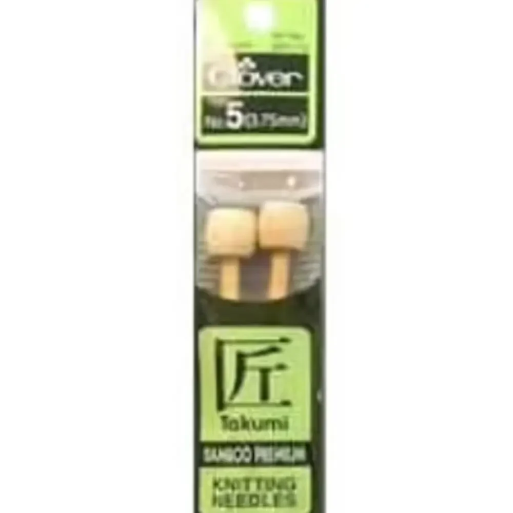 New Clover Bamboo Single Point Knitting Needles 9 in. Size 5 (3.75 mm) - Picture 1 of 2